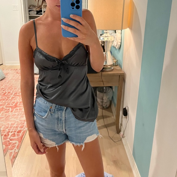 Dark Grey Vintage Tank - Size Small - $10 - Picture 2 of 2